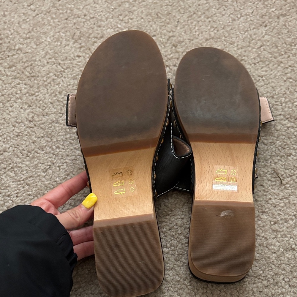 J.Crew Women’s Leather clog Sandals size 7.5 - Picture 6 of 8